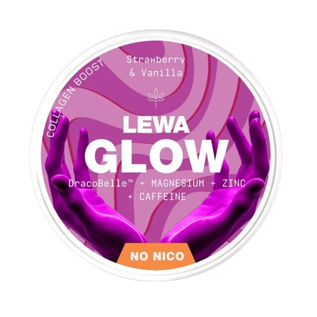 LEWA GLOW Strawberry & Vanilla Nikotinfritt snus 1 dosa
