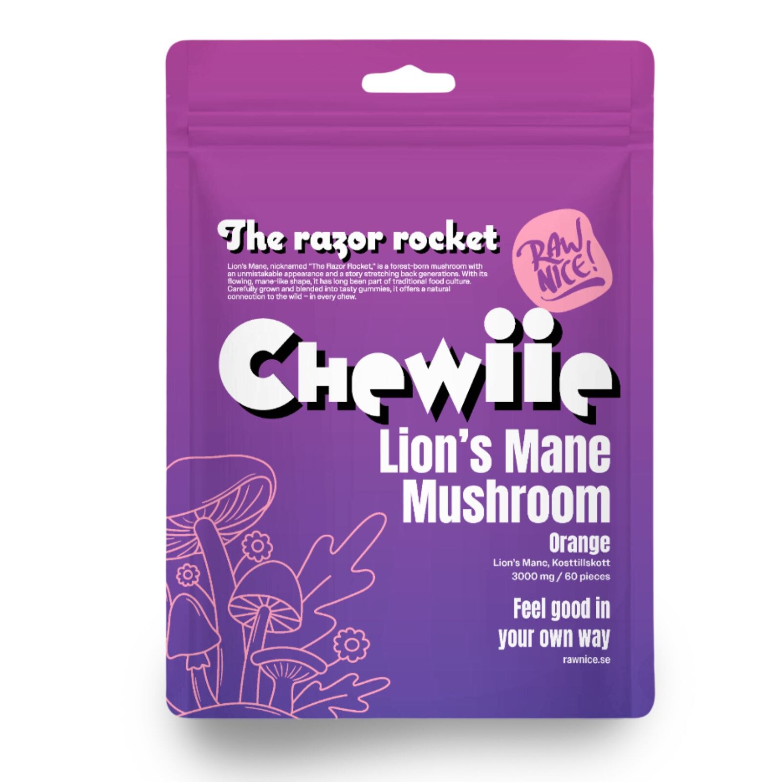 Rawnice Mushroom Lions Mane 60 stycken