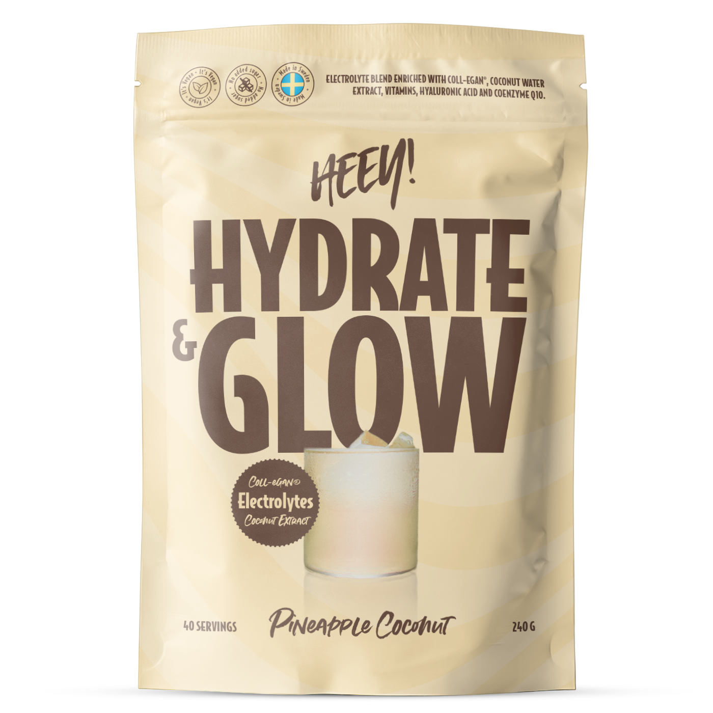 Heey! Hydrate & Glow Pineapple Coconut 240g