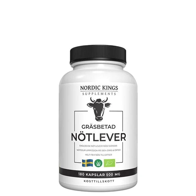 Nordic Kings Suppplements Gräsbetad Nötlever 180 Kapslar