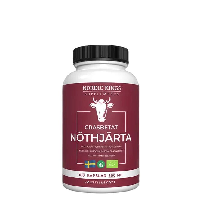 Nordic Kings Suppplements Gräsbetad Nöthjärta 180 Kapslar
