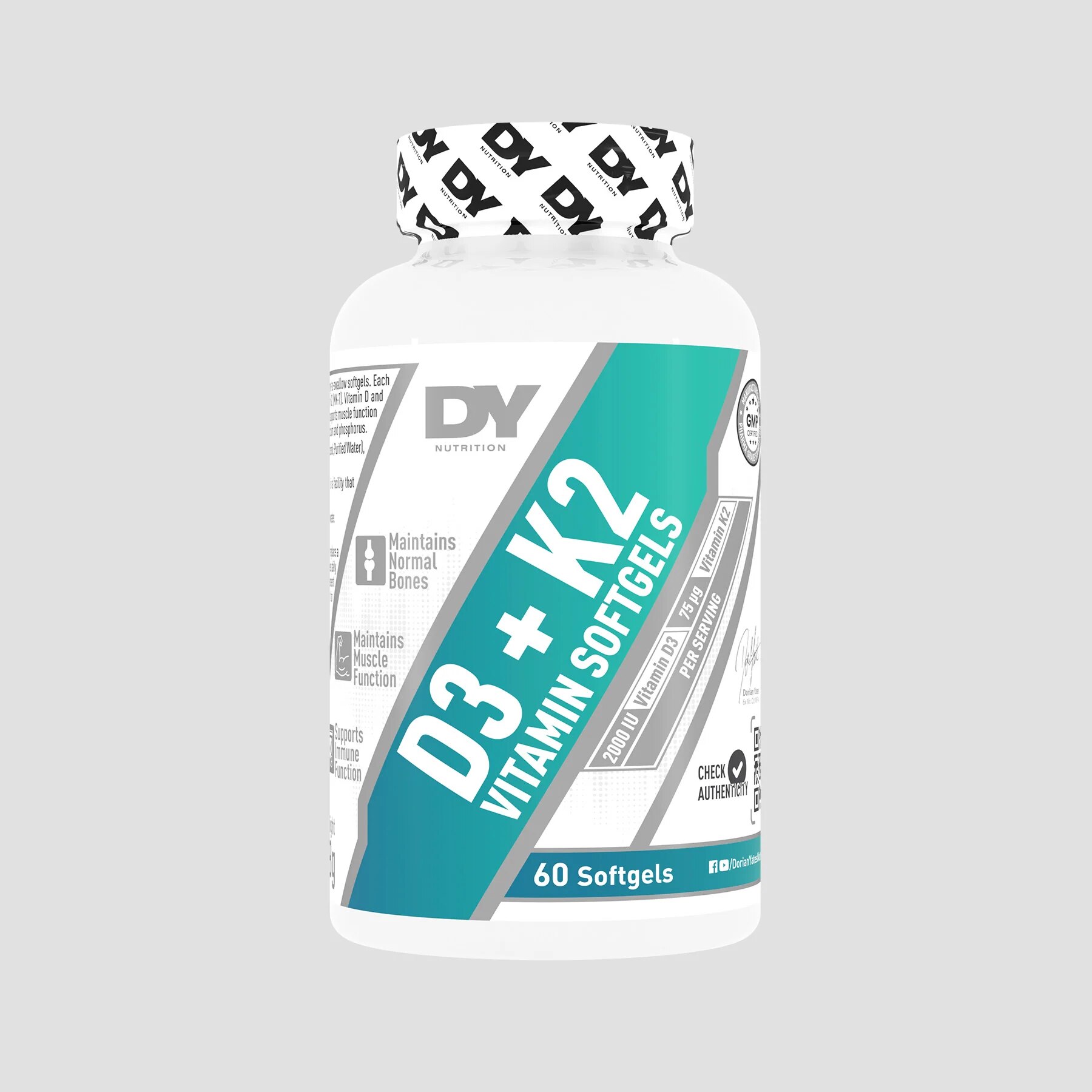 DY Nutrition D3 - K2 60 kapslar