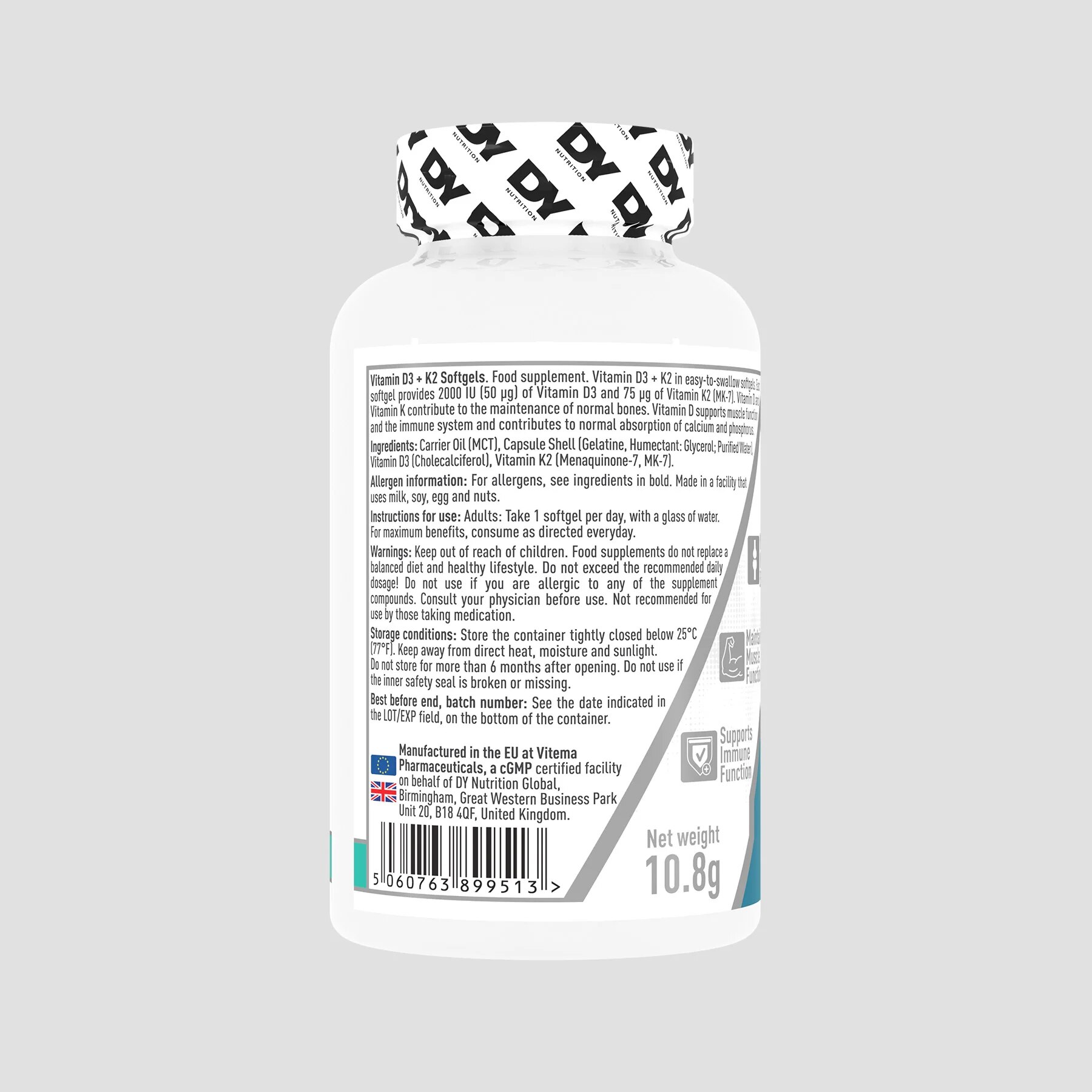 DY Nutrition D3 - K2 60 kapslar