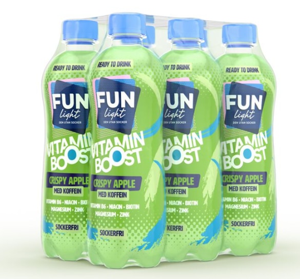 Fun Light Crispy Apple med koffein 6x500 ml 