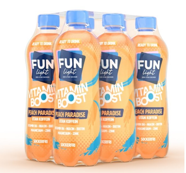 Fun Light Peach Paradise Koffeinfri 6x500ml