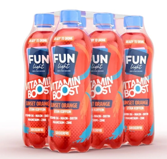 Fun Light Sunset Orange Koffeinfri 500  6x500 ml
