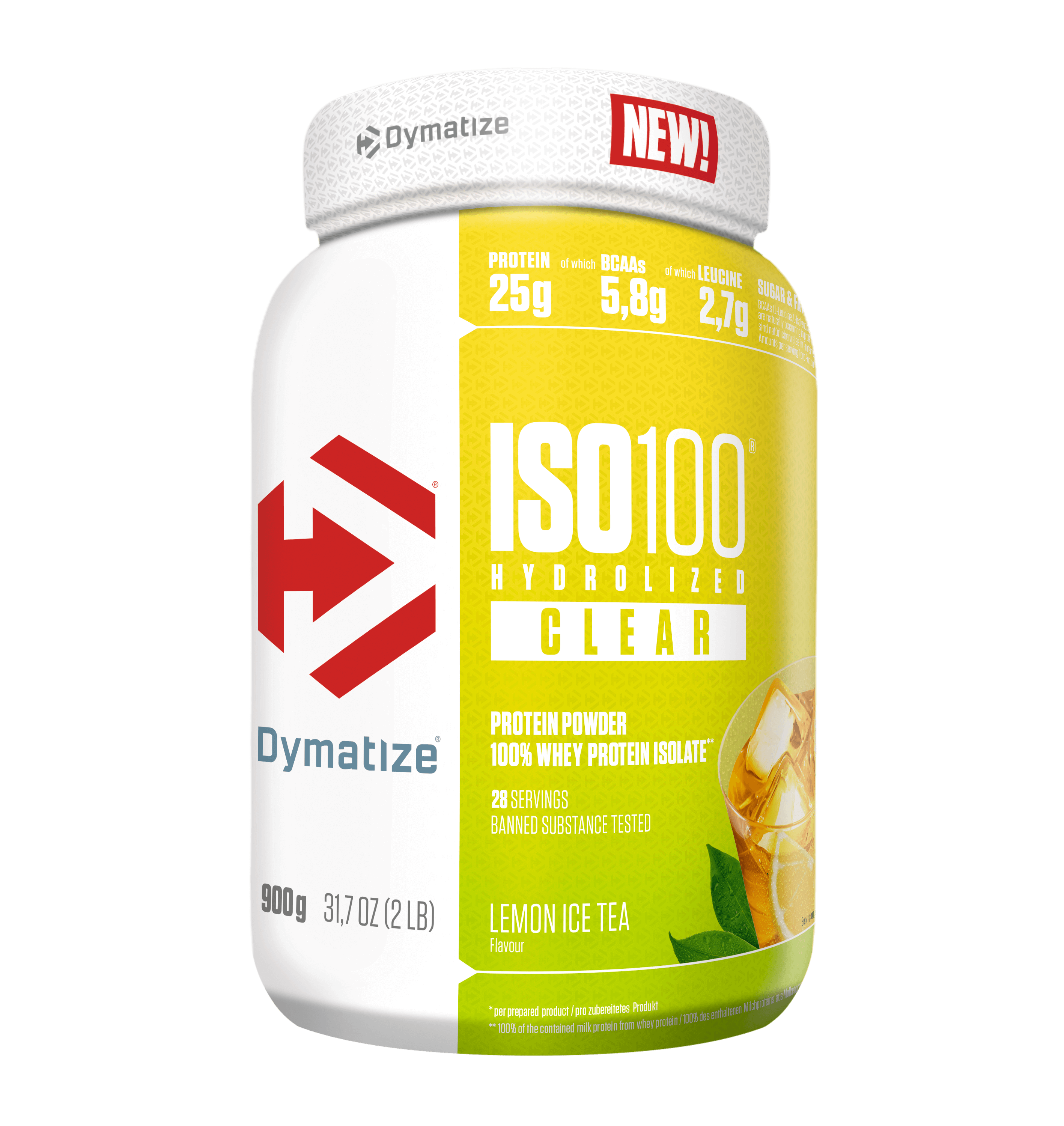 Dymatize Iso 100 Clear Peach Ice Tea 900g