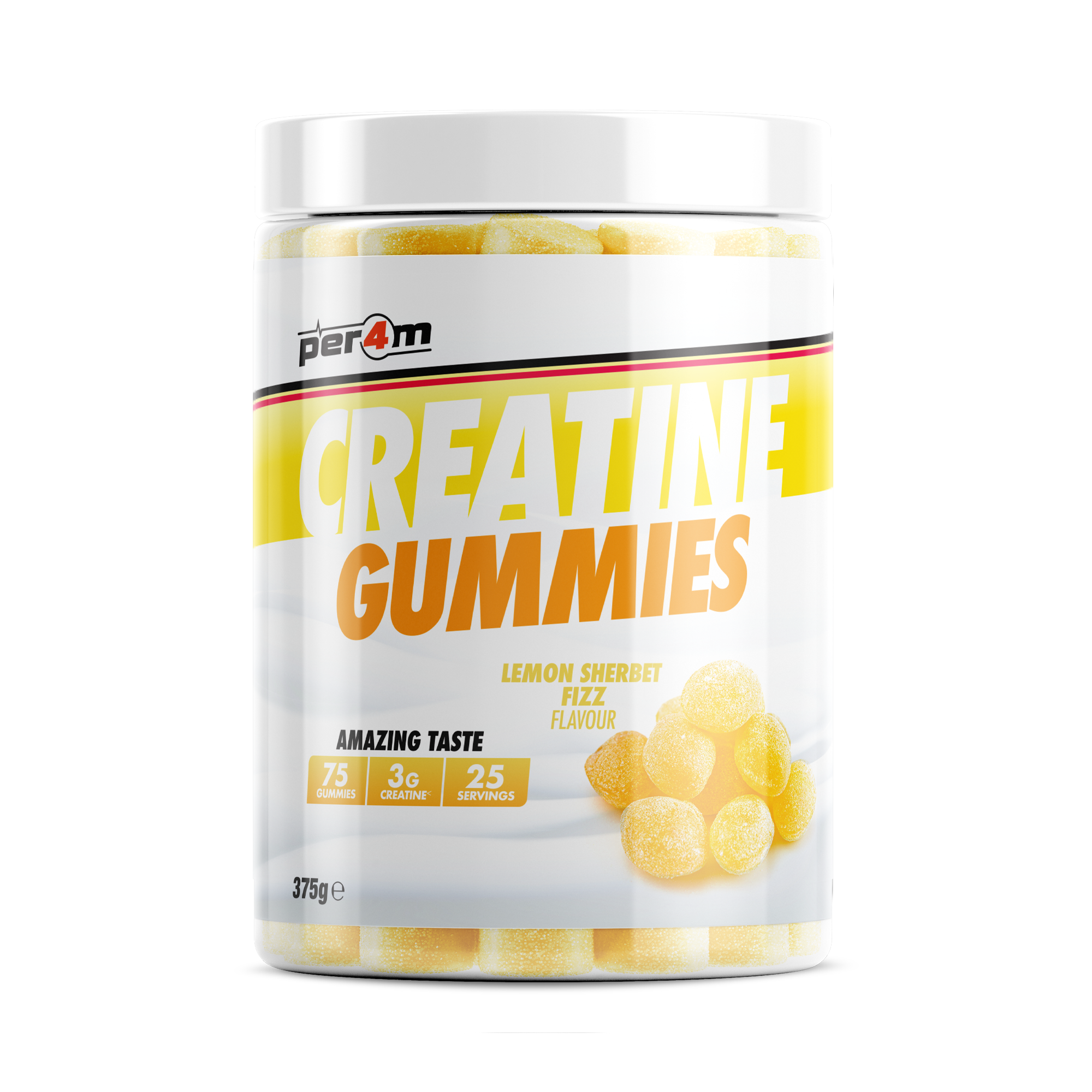 Per4m Creatine Gummies Lemon Sherbet 25 serveringar
