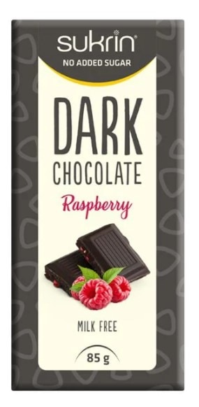 Sukrin Dark Chocolate 65% Raspberry 85g
