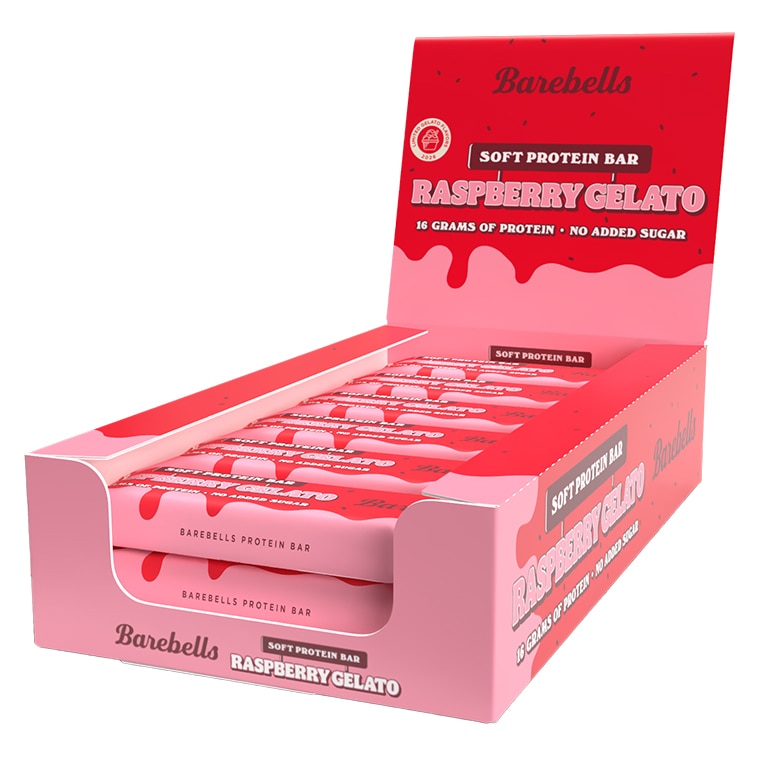 Barebells Soft Protein Bar Raspberry Gelato 12x55g