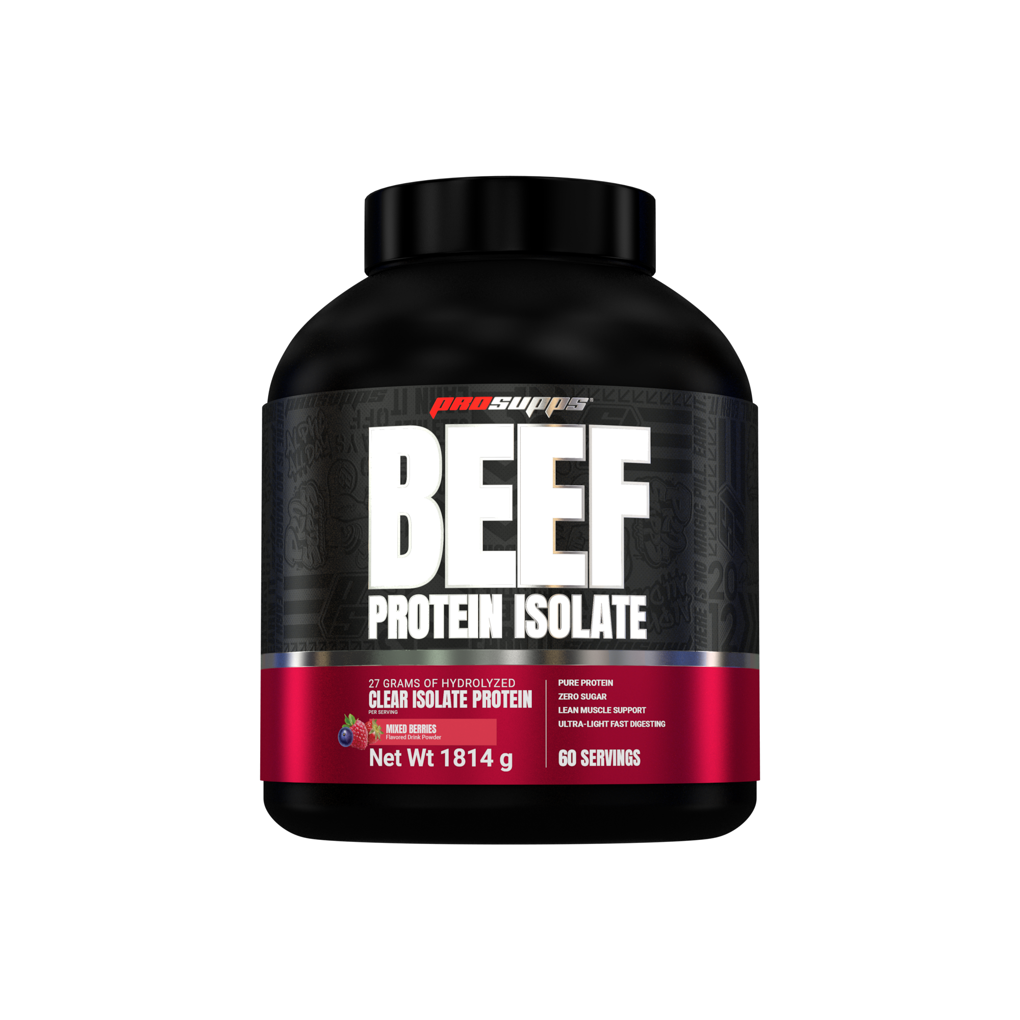 Pro Supps Beef Protein Isolate Mixed Berry 1816g