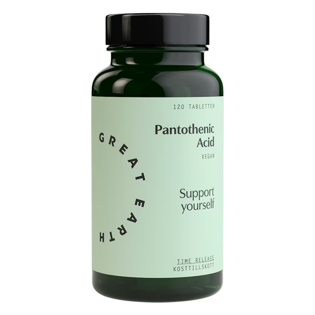 Great Earth Pantothenic Acid(Vitamin b5) 120 tabletter