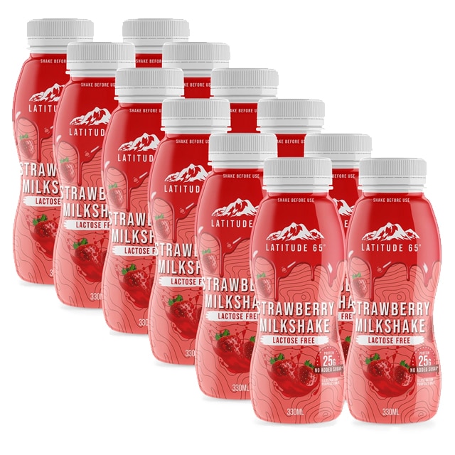 Latitude 65 Milkshake Strawberry 12x330ml