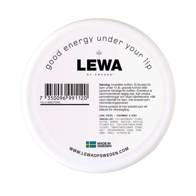 LEWA Focus Cucumber & Mint Nikotinfritt snus 1 dosa
