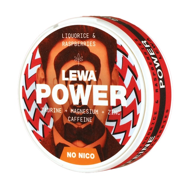 LEWA Power Liquorice & Raspberries Nikotinfritt snus 10-pack