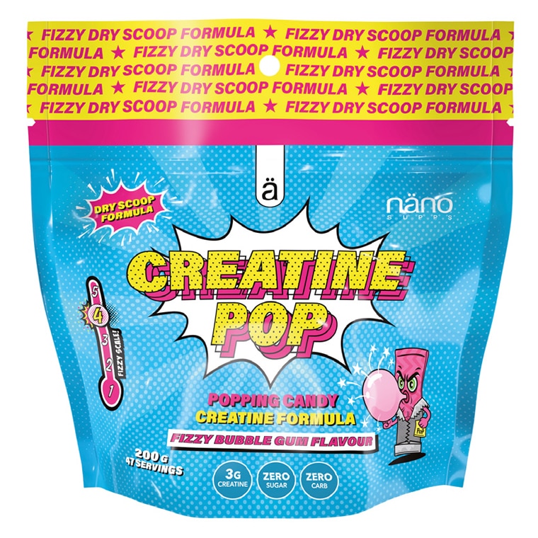 Näno Supps Creatine Pop Fizzy Bubblegum 200g