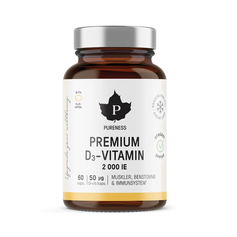 Pureness Premium D3-vitamin 2000 IE 60 Kapslar