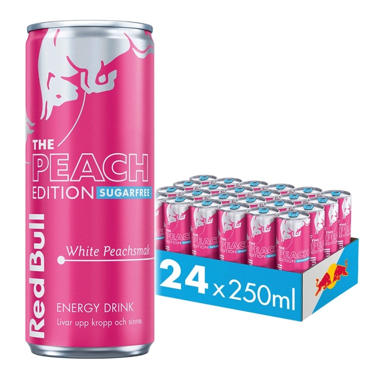 Red Bull Peach Edition Sugarfree White Peach 24x250ml