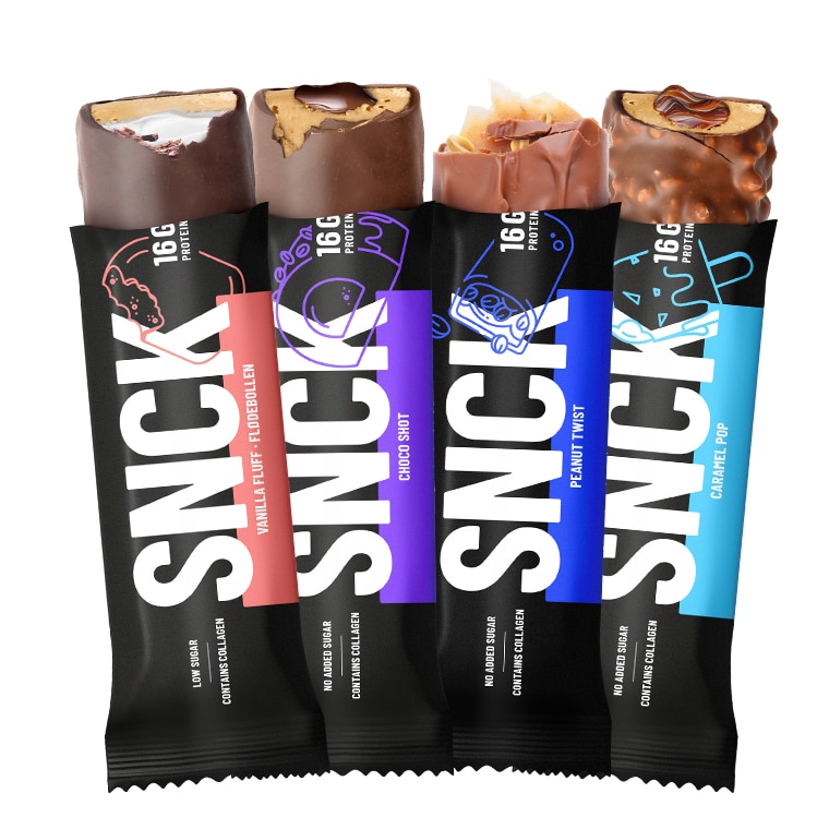 SNCK Proteinbar Mixlåda 12x55g