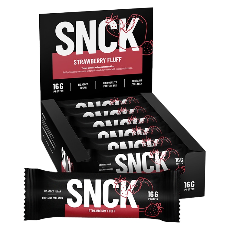 SNCK Proteinbar Strawberry Fluff 12x55g