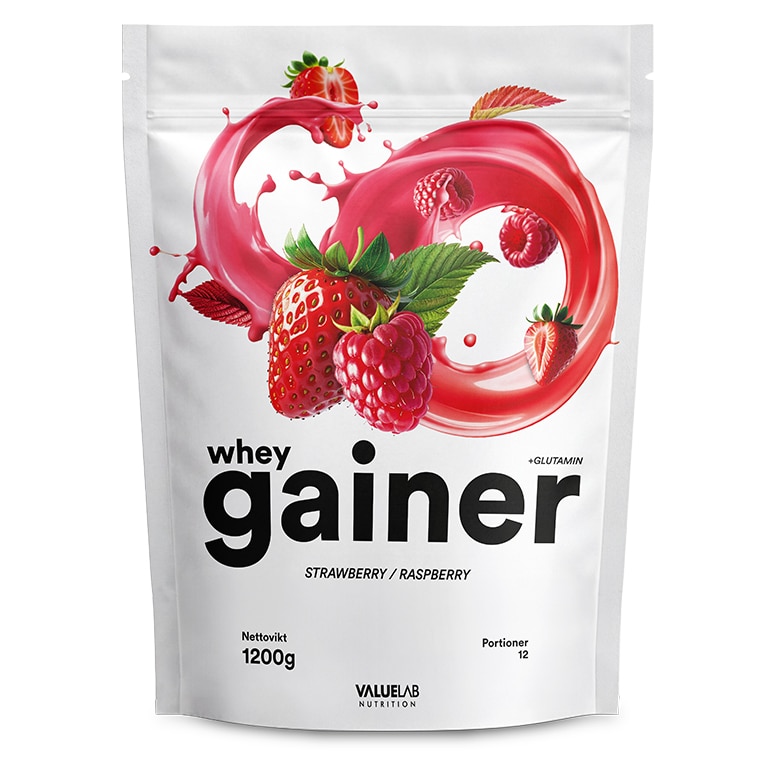 Valuelab Gainer Strawberry Raspberry 1200g
