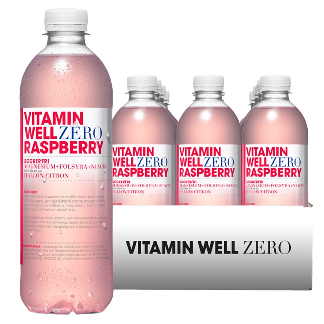 Vitamin Well Zero Raspberry 12x500ml
