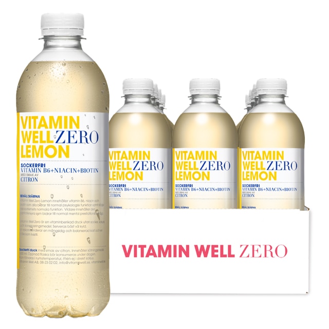 Vitamin Well Zero Lemon 12x500ml